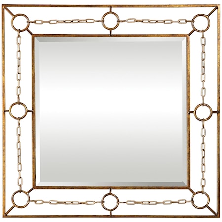 Rafello Champagne Chain Mirror