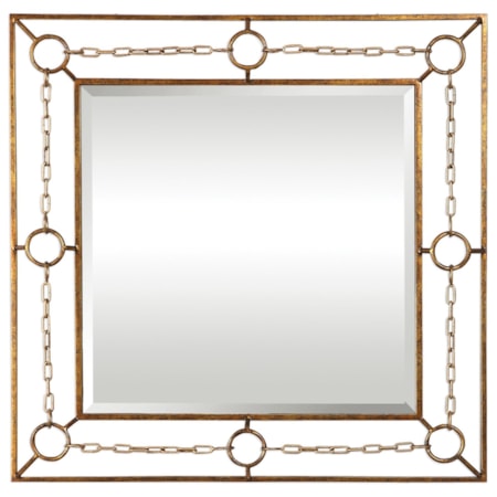Rafello Champagne Chain Mirror