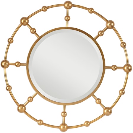 Selim Round Gold Mirror