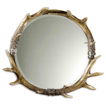 Stag Horn Mirror Round
