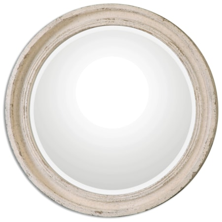 Busalla Ivory Round Mirror