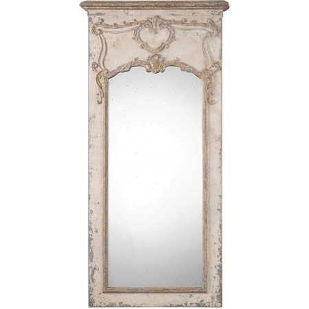 Carlazzo Antiqued White Mirror