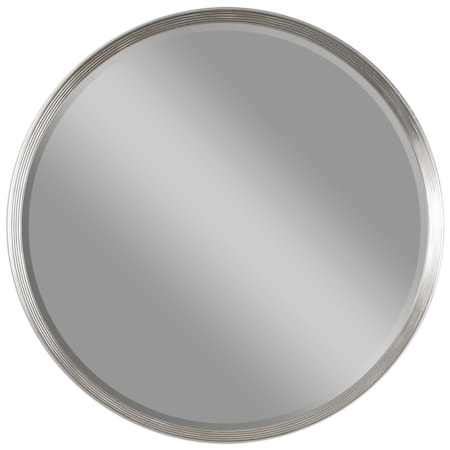 Serenza Round Silver Mirror
