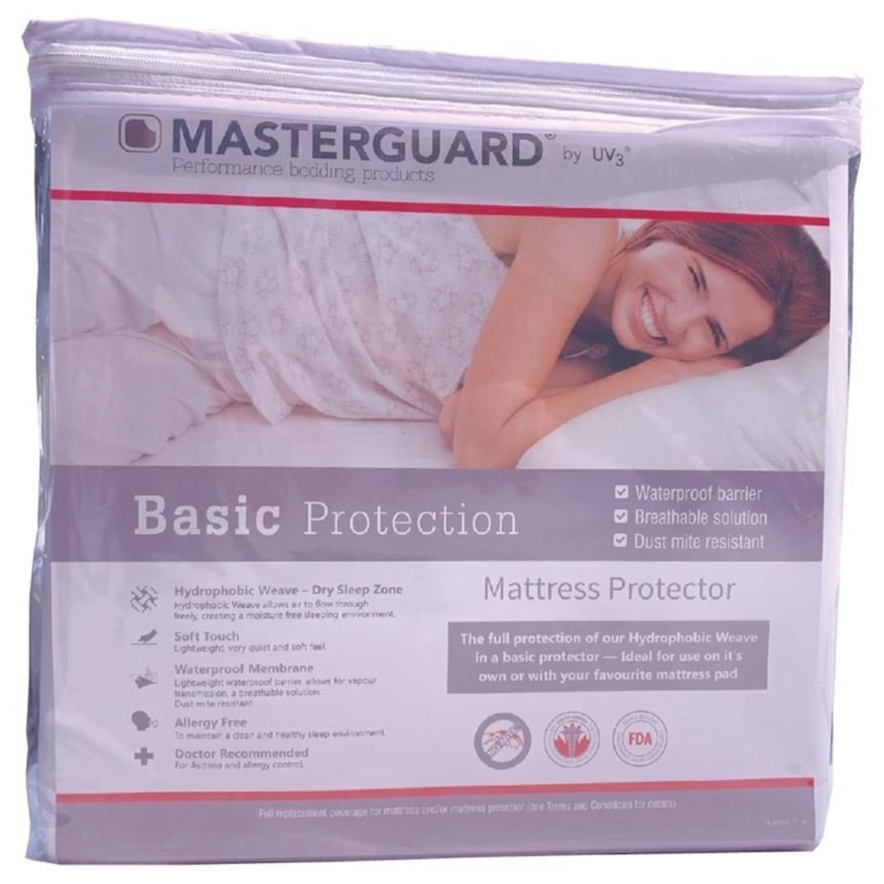 UV3 Masterguard Basic Protector Eastern King Basic Mattress Protector