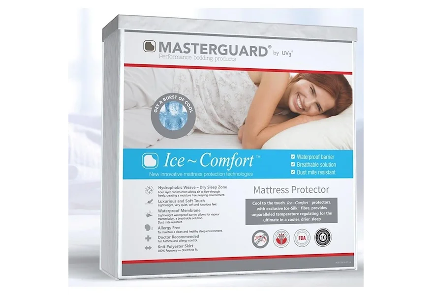 Ice Comfort Protector Twin Ice Comfort Protector by UV3 Masterguard at Sam Levitz Furniture