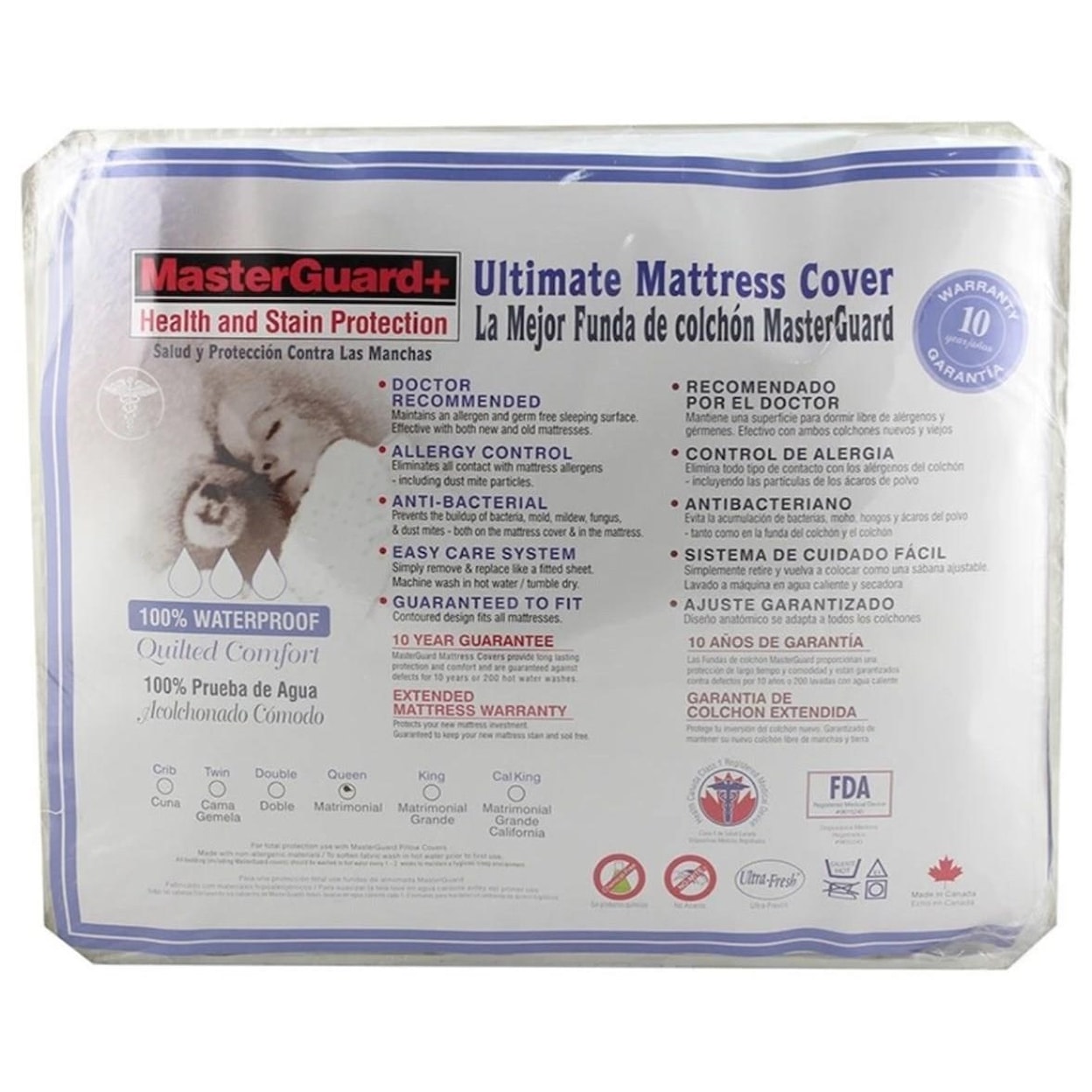 UV3 Masterguard Luxury Protector Twin XL Luxury Mattress Protector