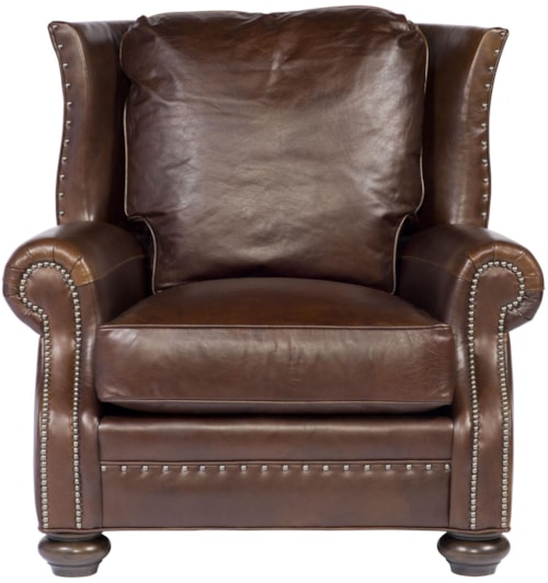 Kilgore Upholstered Wing Chair with Nail Head Trim