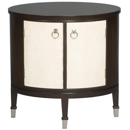 Maclaine Oval End Table with 2 Doors