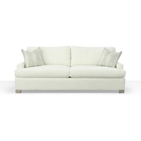 2 Cushion Sofa with Track Arms and Short Block Legs