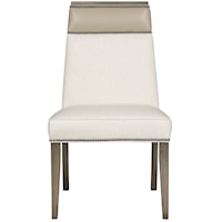 Side Chair with Leather Trim