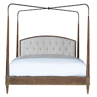 Queen Anderkit Bed with Removable Posts and Canopy