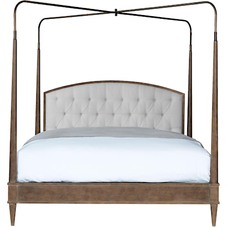 Queen Anderkit Bed with Removable Posts and Canopy
