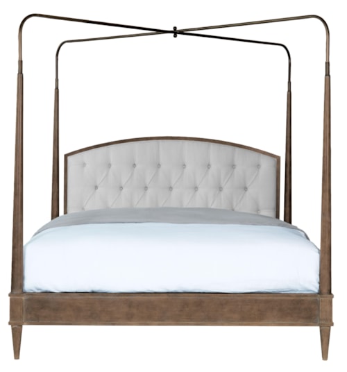 Queen Anderkit Bed with Removable Posts and Canopy