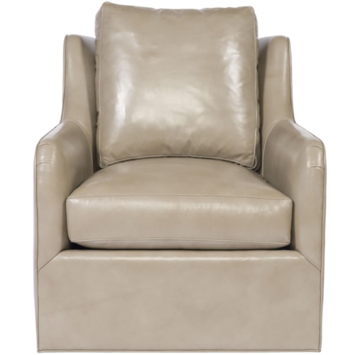 Contemporary Chair with Track Arms and Skirt