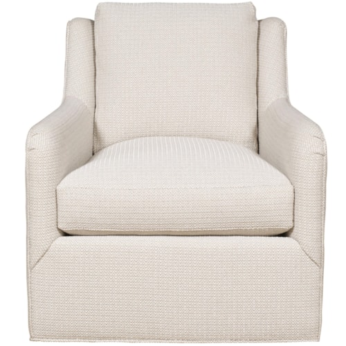 Contemporary Chair with Track Arms and Skirt