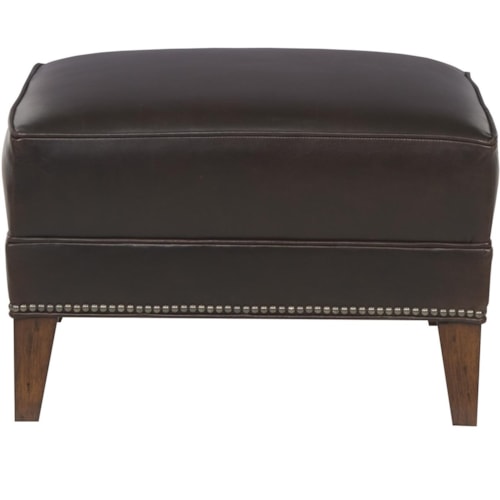 Traditional Ottoman with Tapered Feet