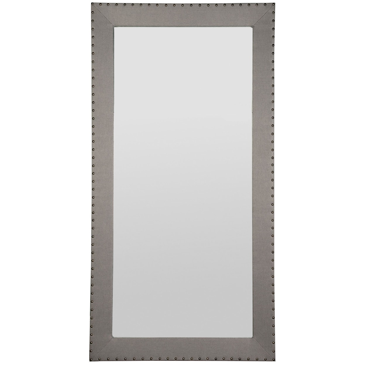 Vanguard Furniture Thom Filicia Home Collection Corinithian Club Upholstered Floor Mirror