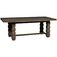 Rectangular Seneca Trestle Dining Table with Leaves