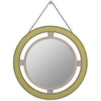 Round Upholstered Wall Mirror