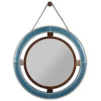 Round Upholstered Wall Mirror