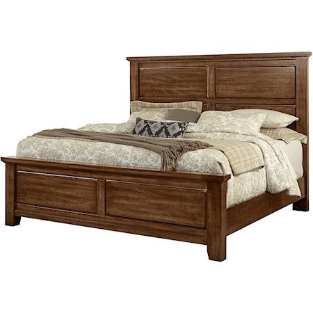 Solid Wood Cherry Queen Mansion Bed