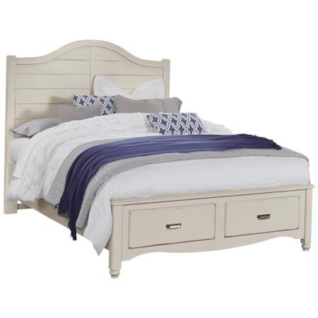 Queen Shiplap Storage Bed