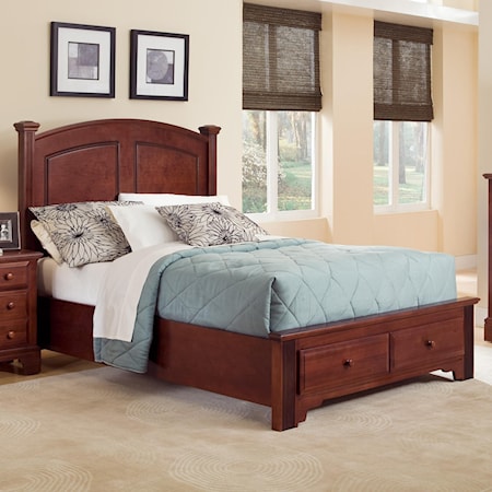 Queen Panel Storage Bed