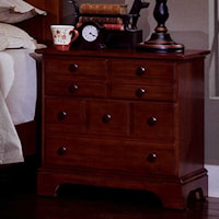 Dark Cherry Two Drawer Night Stand