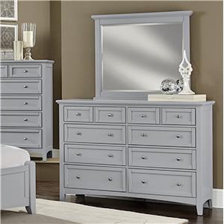 Triple Dresser & Landscape Mirror