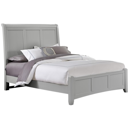 Queen Sleigh Bed with Low Profile Footboard