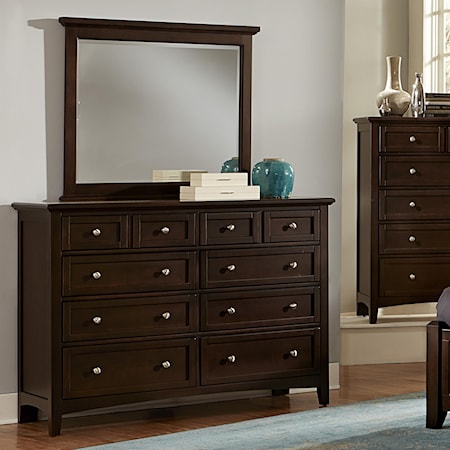 Triple Dresser & Landscape Mirror