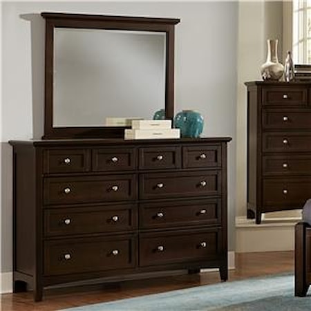 Triple Dresser & Landscape Mirror