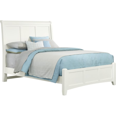Queen Sleigh Bed with Low Profile Footboard