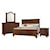 Vaughan Bassett Bungalo Home King Mantel Bed, Double Dresser, Arch Mirror, 2 Drawer Nightstand