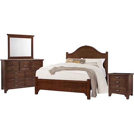 King Bed, Dresser, Mirror, Nightstand