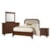 Vaughan Bassett Bungalo Home King Upholstered Bed, Double Dresser, Landscape Mirror, 2 Drawer Nightstand