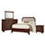 Vaughan Bassett Bungalo Home King Upholstered Bed, 9 Drawer Dresser, Master Landscape Mirror, 2 Drawer Nightstand