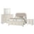 Vaughan Bassett Bungalo Home King Upholstered Storage Bed, 9 Drawer Dresser, Master Landscape Mirror, 2 Drawer Nightstand