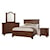 Vaughan Bassett Bungalo Home King Panel Storage Bed, Double Dresser, Arch Mirror, 2 Drawer Nightstand
