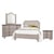 Vaughan Bassett Bungalo Home King Upholstered Bed, Double Dresser, Arch Mirror, 2 Drawer Nightstand