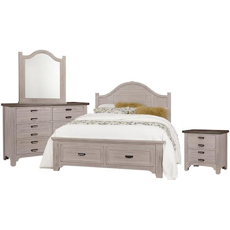 King Storage, Dresser, Mirror, Nightstand