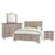 Vaughan Bassett Bungalo Home Queen Panel Storage Bed, 9 Drawer Dresser, Master Arch Mirror, 2 Drawer Nightstand
