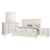 Vaughan Bassett Bungalo Home King Mantel Storage Bed, Double Dresser, Landscape Mirror, 2 Drawer Nightstand