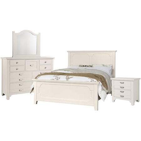 Queen Bed, Dresser, Mirror, Nightstand