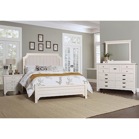 Queen Bed, Dresser, Mirror, Nightstand