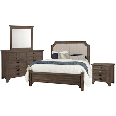 Queen Bed, Dresser, Mirror, Nightstand