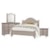 Vaughan Bassett Bungalo Home King Arch Bed, Double Dresser, Arch Mirror, 2 Drawer Nightstand