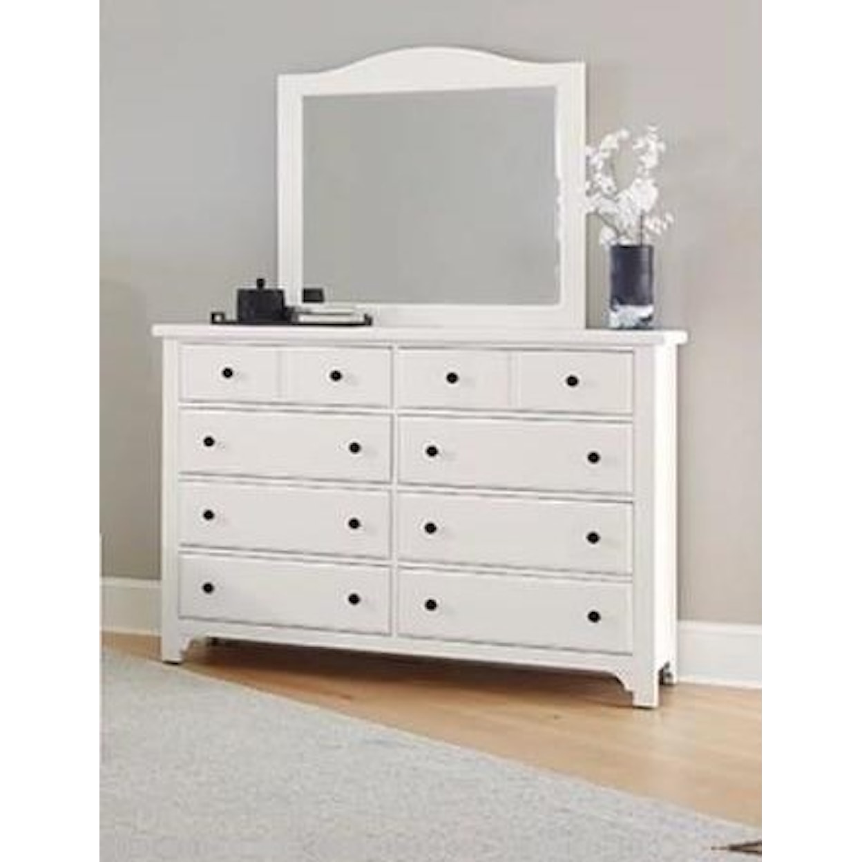 Vaughan Bassett Cool Farmhouse Dresser & Mirror