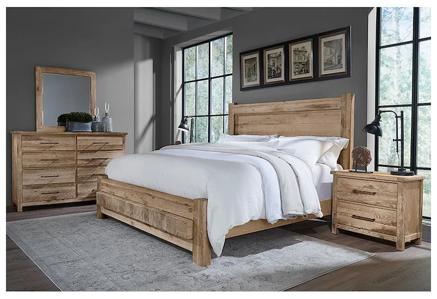 Dovetail - 751 King Bed, Dresser, Mirror, Nightstand by Vaughan Bassett at Johnny Janosik