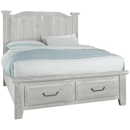 Queen Arch Bed With Storage Footboard